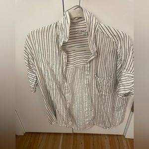 Madewell Short Sleeve Striped Button Up